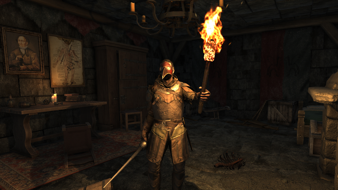 Grimm Souls Player with torch